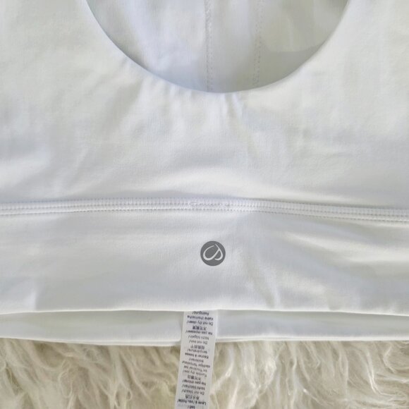NWT Women's CRZ YOGA Lined Yoga Bra, White, Large - Picture 8 of 12